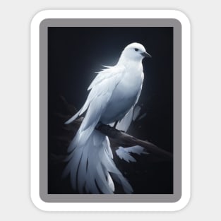 Fantasy White Pigeon Sticker